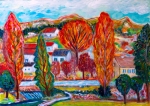 Paysage de campagne imaginaire - Réf. CS8023